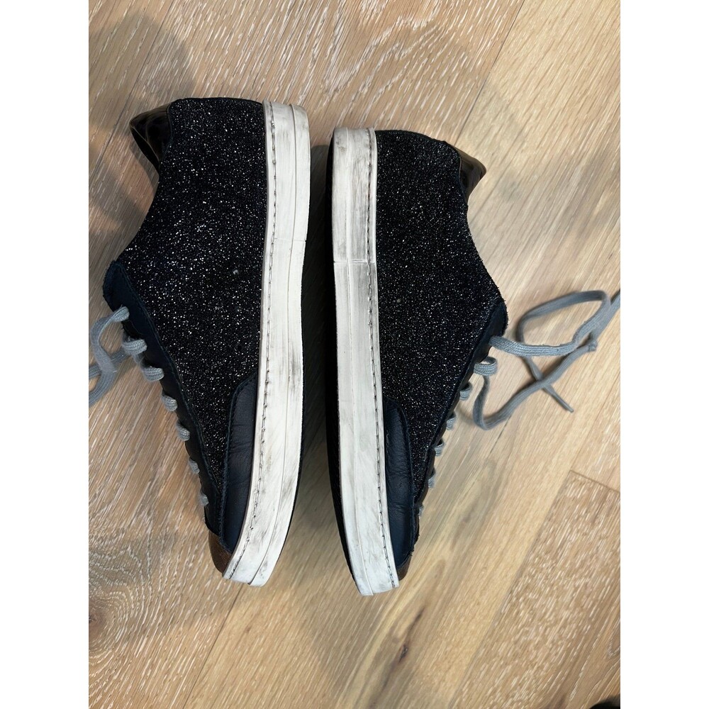p448 sneakers UK 35 US 4.5 5 Black Glitter Gold - Picture 6 of 8